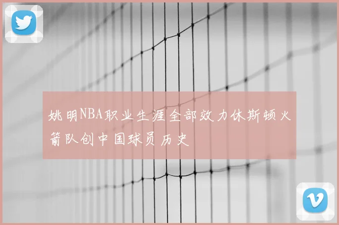 姚明NBA职业生涯全部效力休斯顿火箭队创中国球员历史